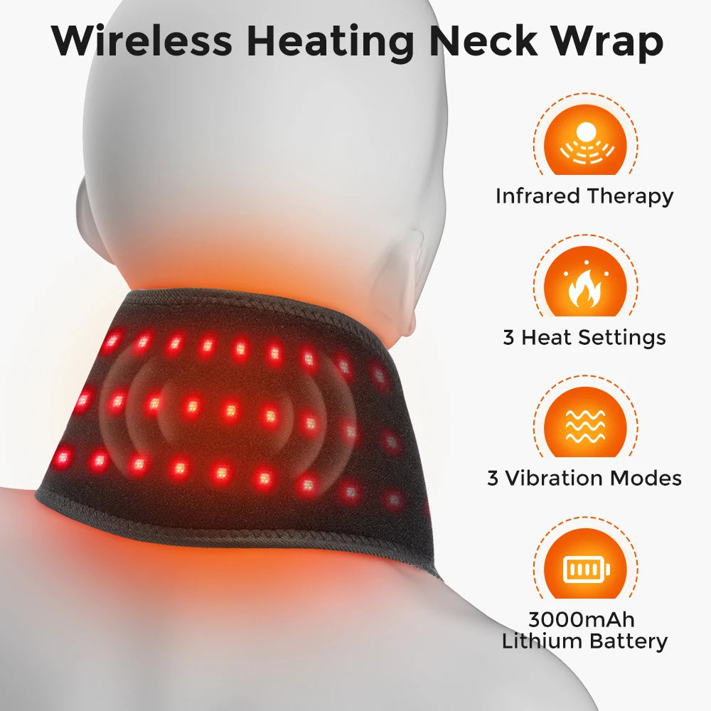 Hailicare Heating Neck Massager With 36 LED Beads 660nm 850nm