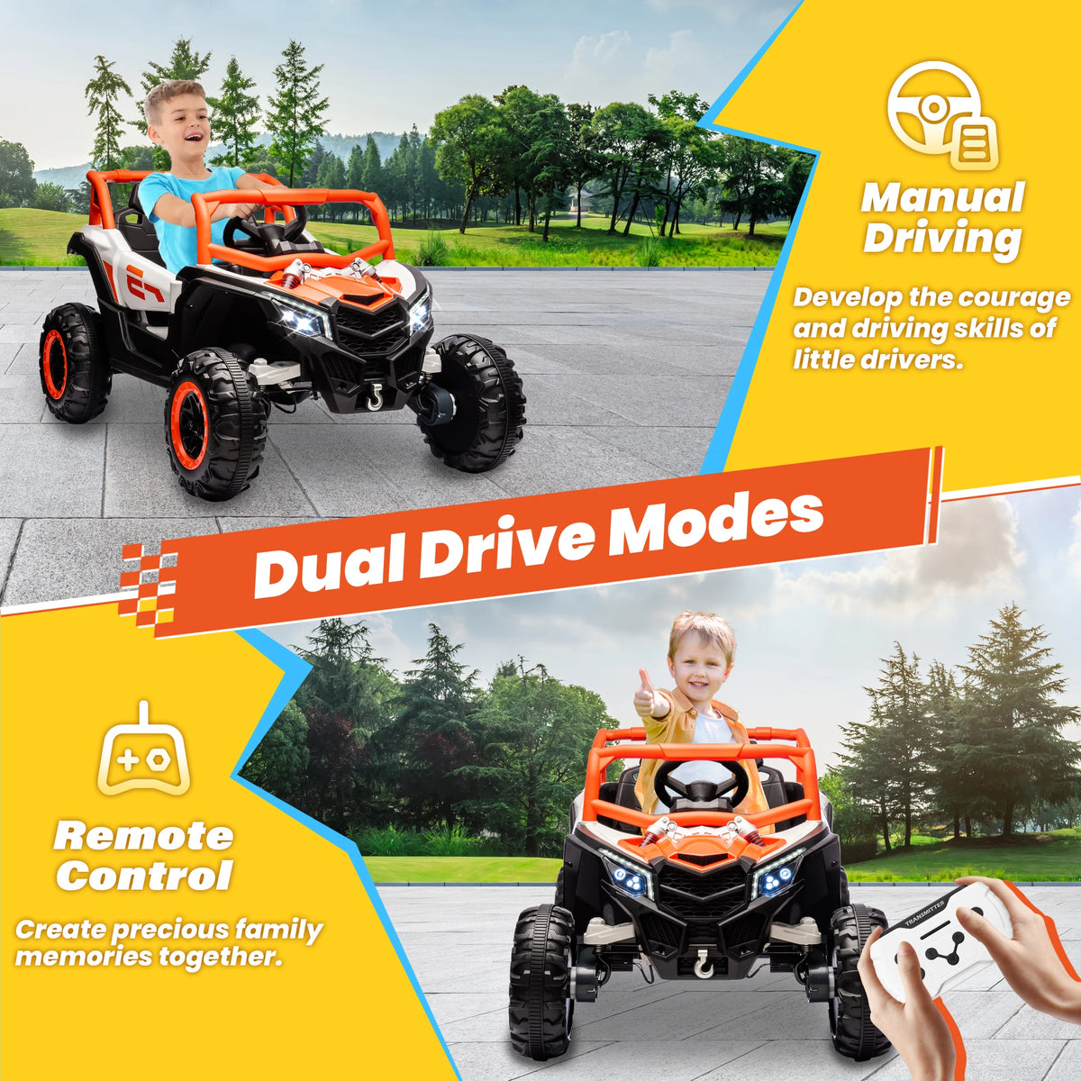 Joyracer 4WD Electric Ride On UTV With Remote Control
