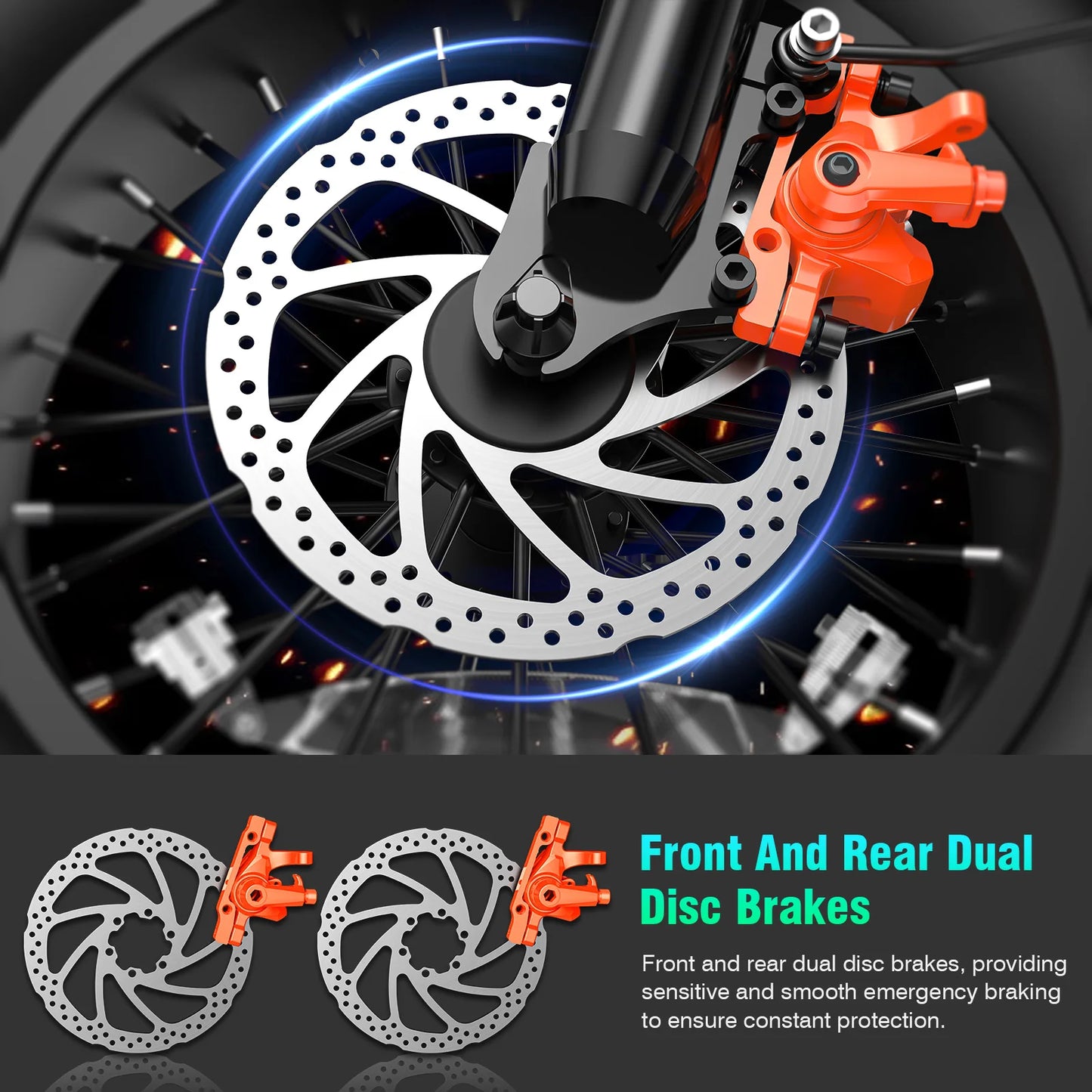 Terrosor 1200W All-Terrain Electric Motorcycle, 48V Lithium Battery