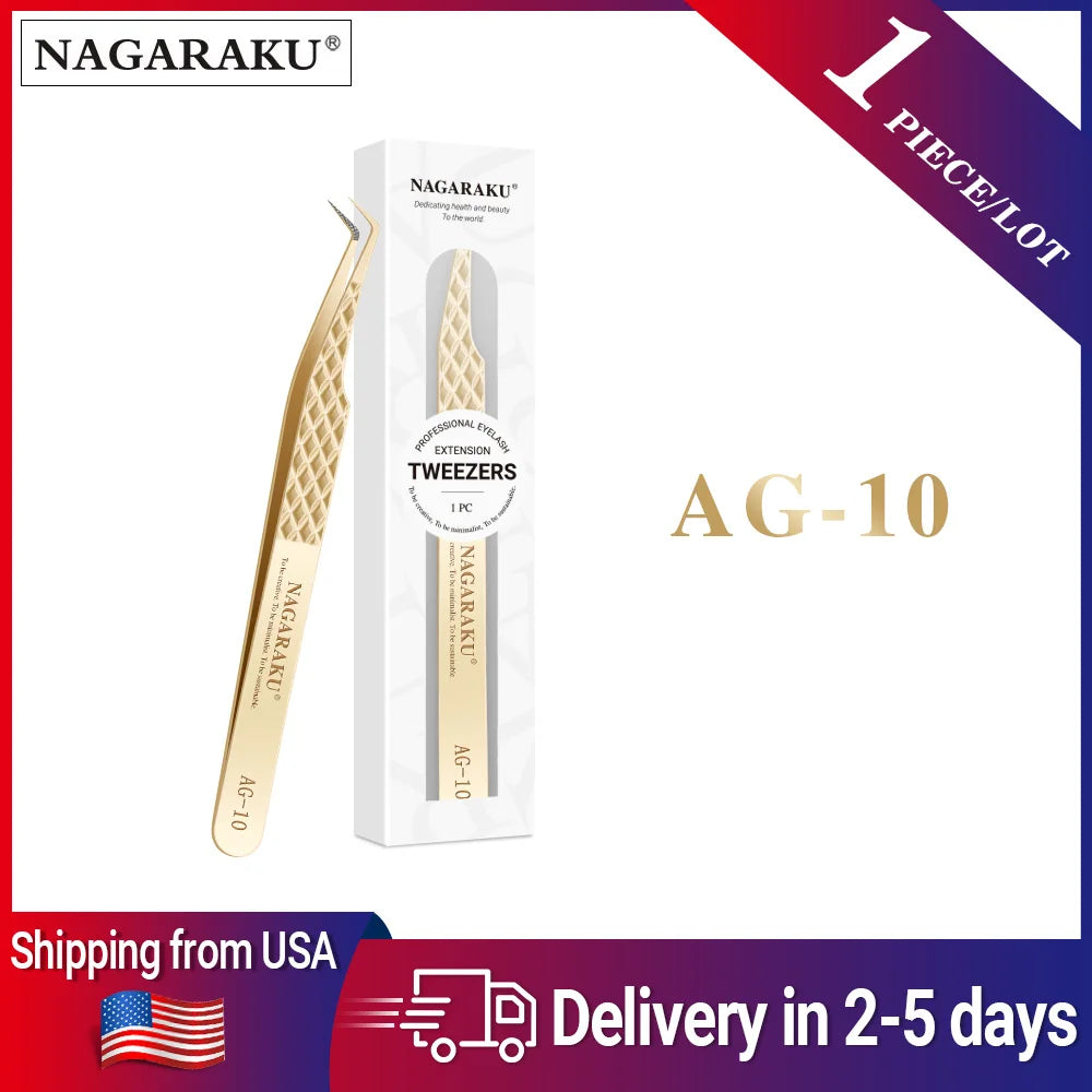 Nagaraku AG Eyelash Extension Tweezers For Volume Fans Fiber Tip