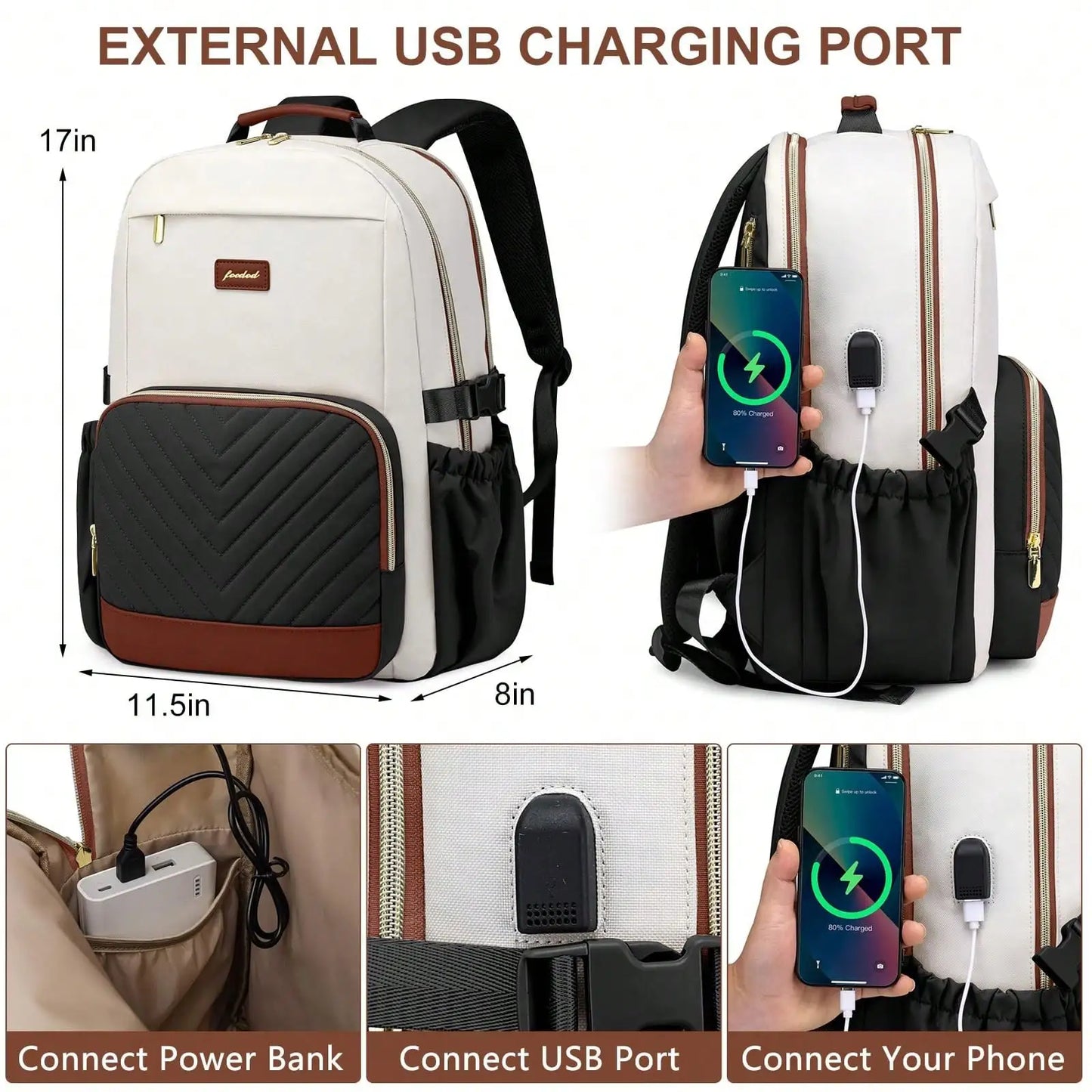 Unisex Laptop Backpack With USB Port And Anti Theft