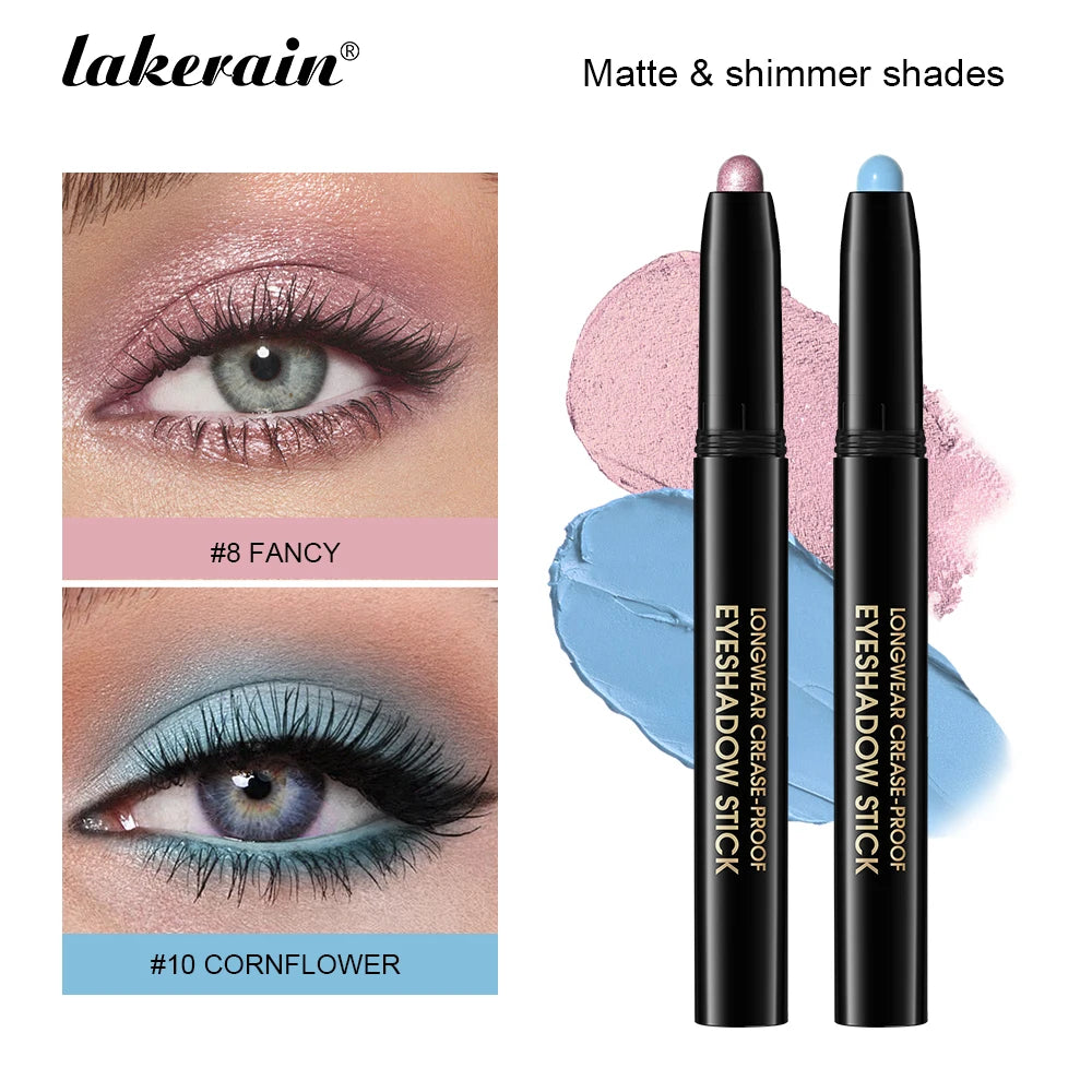 Waterproof Matte Shimmer Eyeshadow Pencil For Liner And Lid
