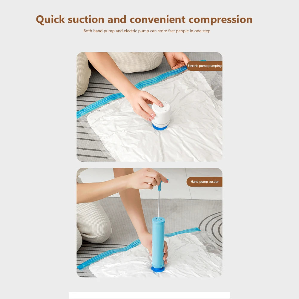 Folding Vacuum Storage Bags For Clothes And Blankets Space Saver