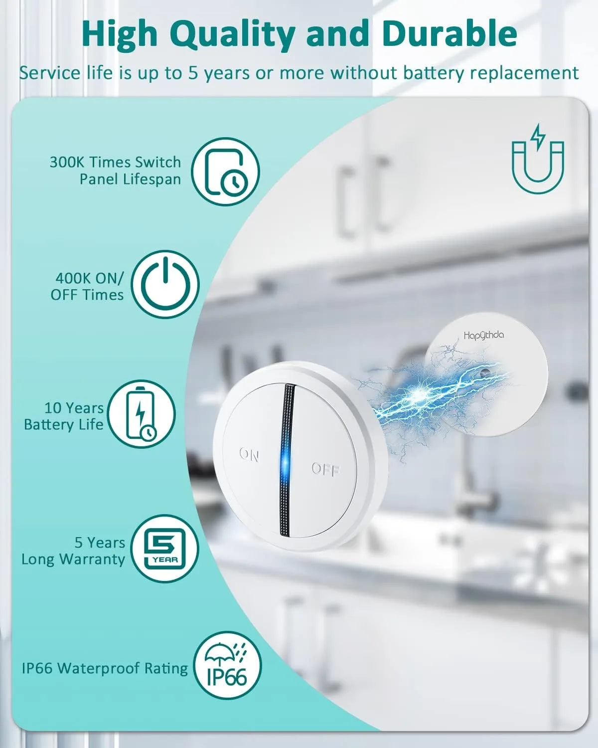 Garbage Disposal Air Switch With RF Range Magnetic Base Plug