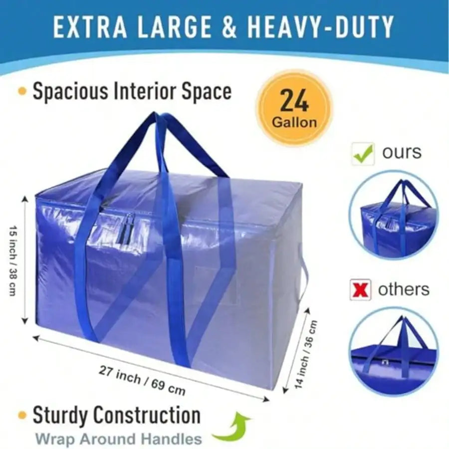 Heavy Duty Moving Bags With Zippers And Handles 6 Storage