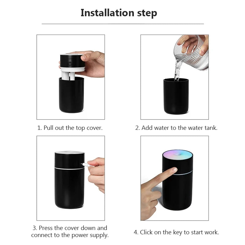 Portable USB Rechargeable Wireless Mini Air Humidifier And Aroma Diffuser