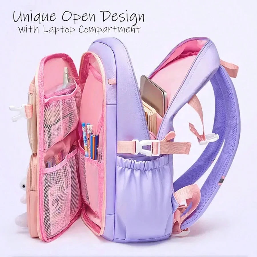 Lightweight Student Backpack With Multiple Pockets And Reflective Strips