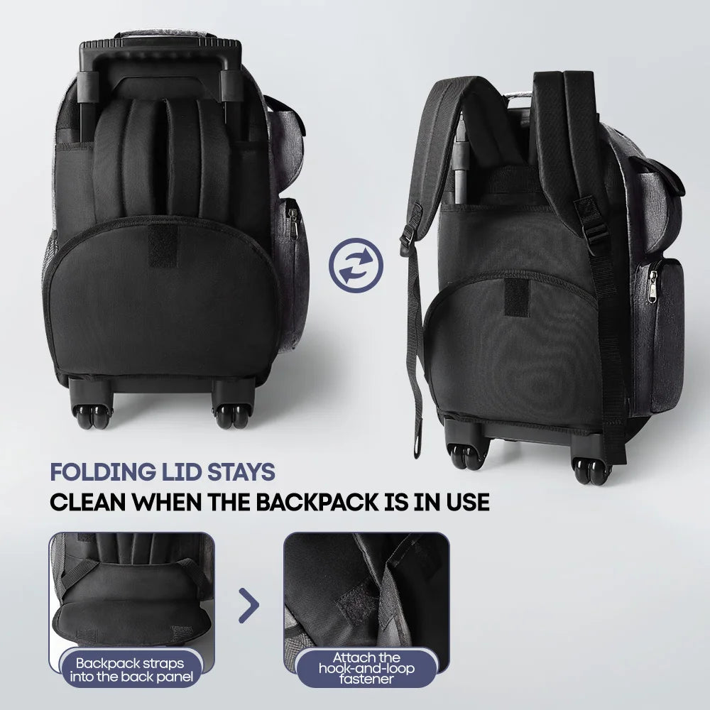 New York XPress Wheeled Travel Backpack Carry-On Luggage