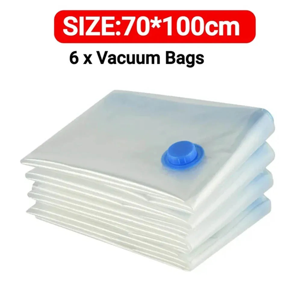 Folding Vacuum Storage Bags For Clothes And Blankets Space Saver