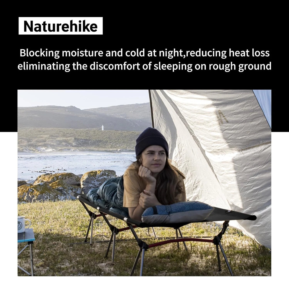 Naturehike Adjustable Folding Camping Cot For Outdoor Travel