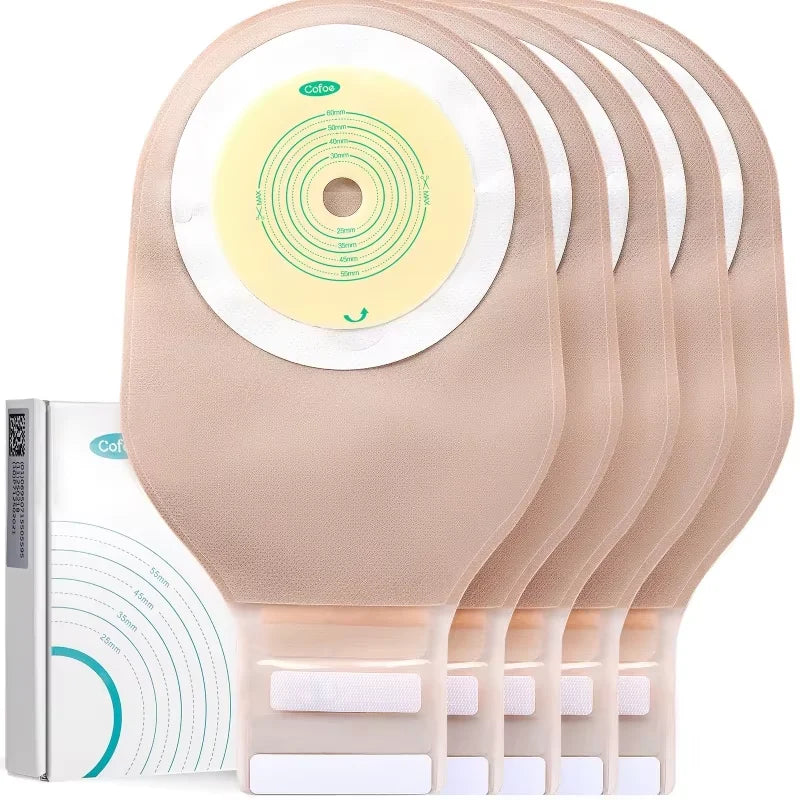 Cofoe Colostomy Bags One Piece Drain Valve Pouch For Adults