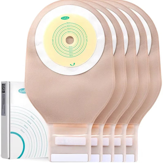 Cofoe Colostomy Bags One Piece Drain Valve Pouch For Adults