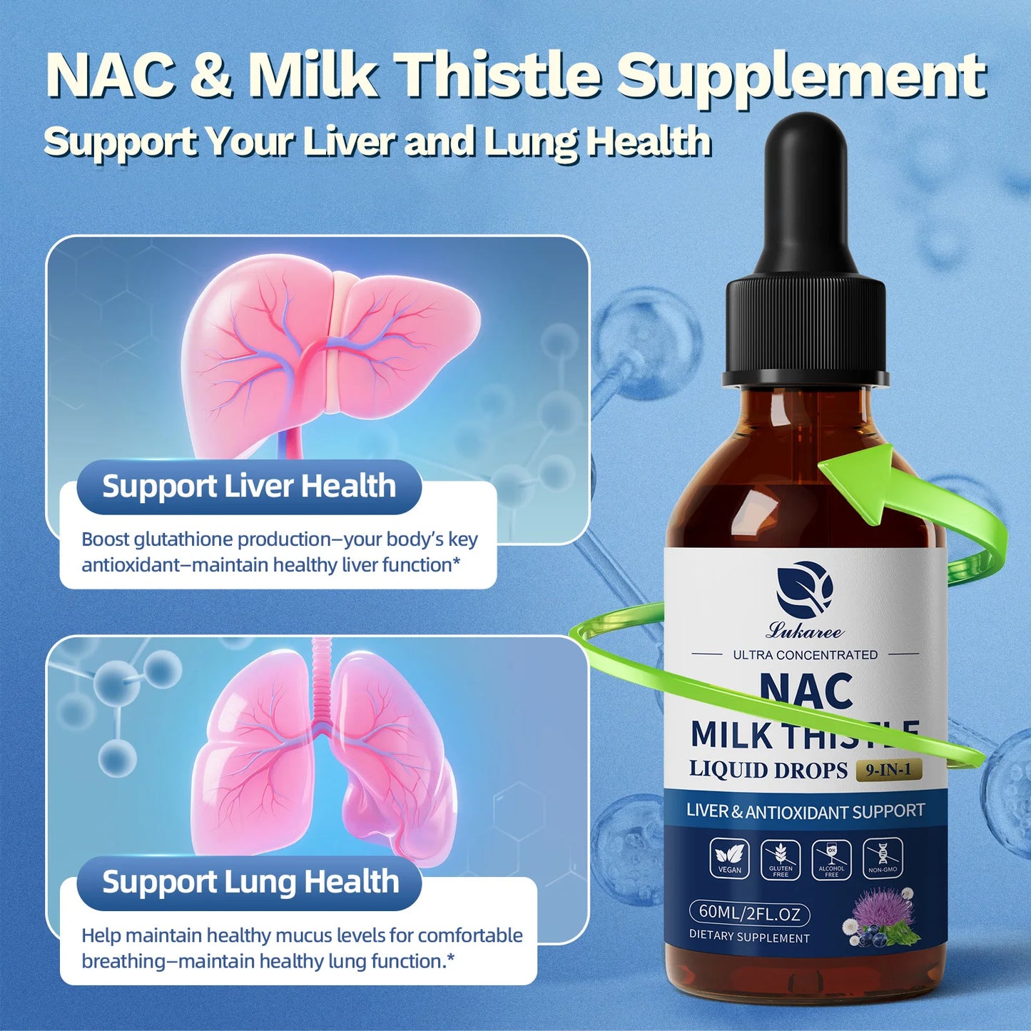 Beworths N-Acetyl-L-Cysteine NAC Supplement With Milk Thistle And Selenium