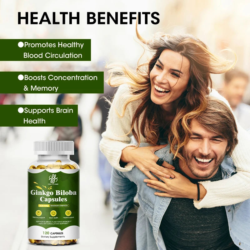 IMATCHME Ginkgo Biloba Extra Strength Brain Support Supplement