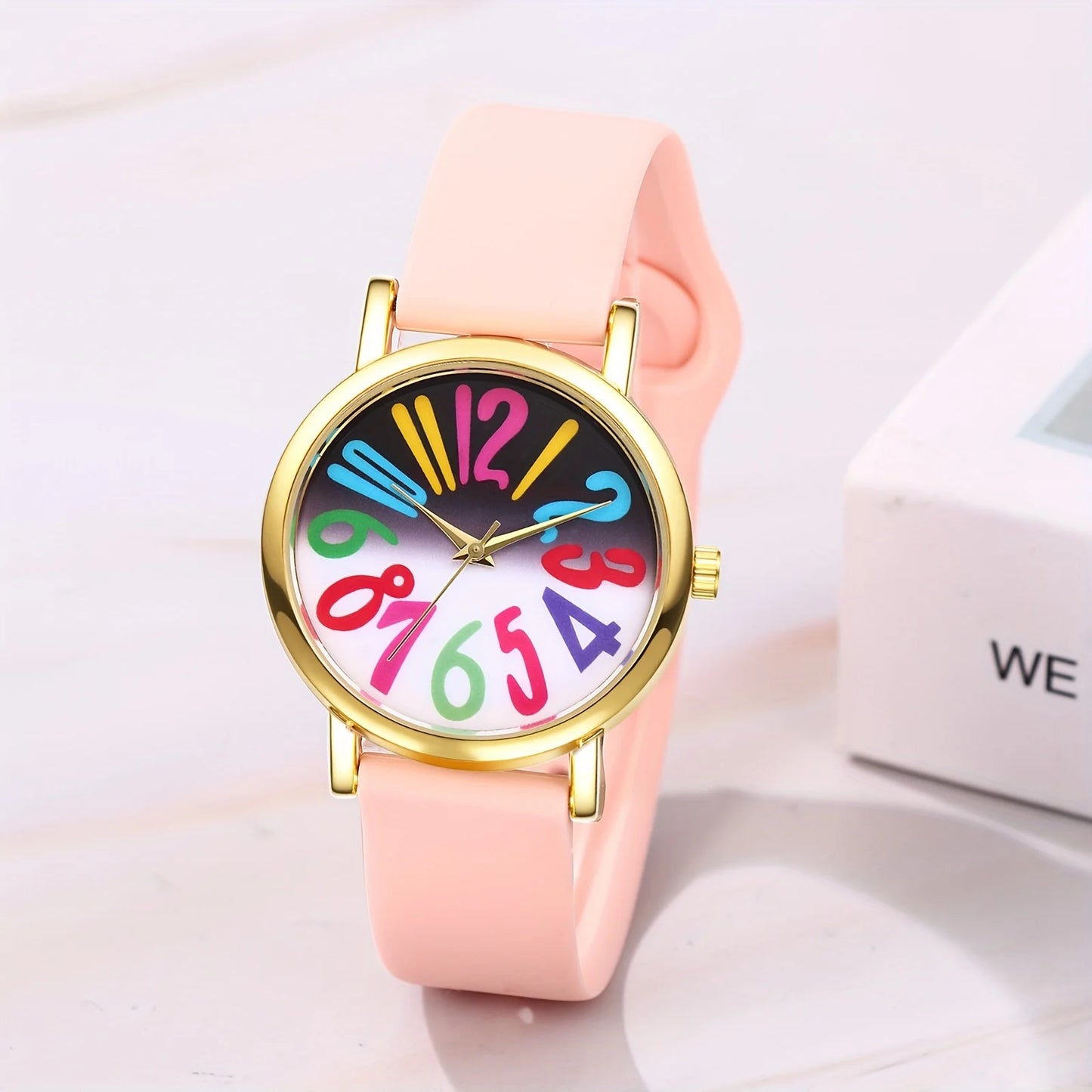 JewelryWe Womens Quartz Digital Watch With Silicone Strap