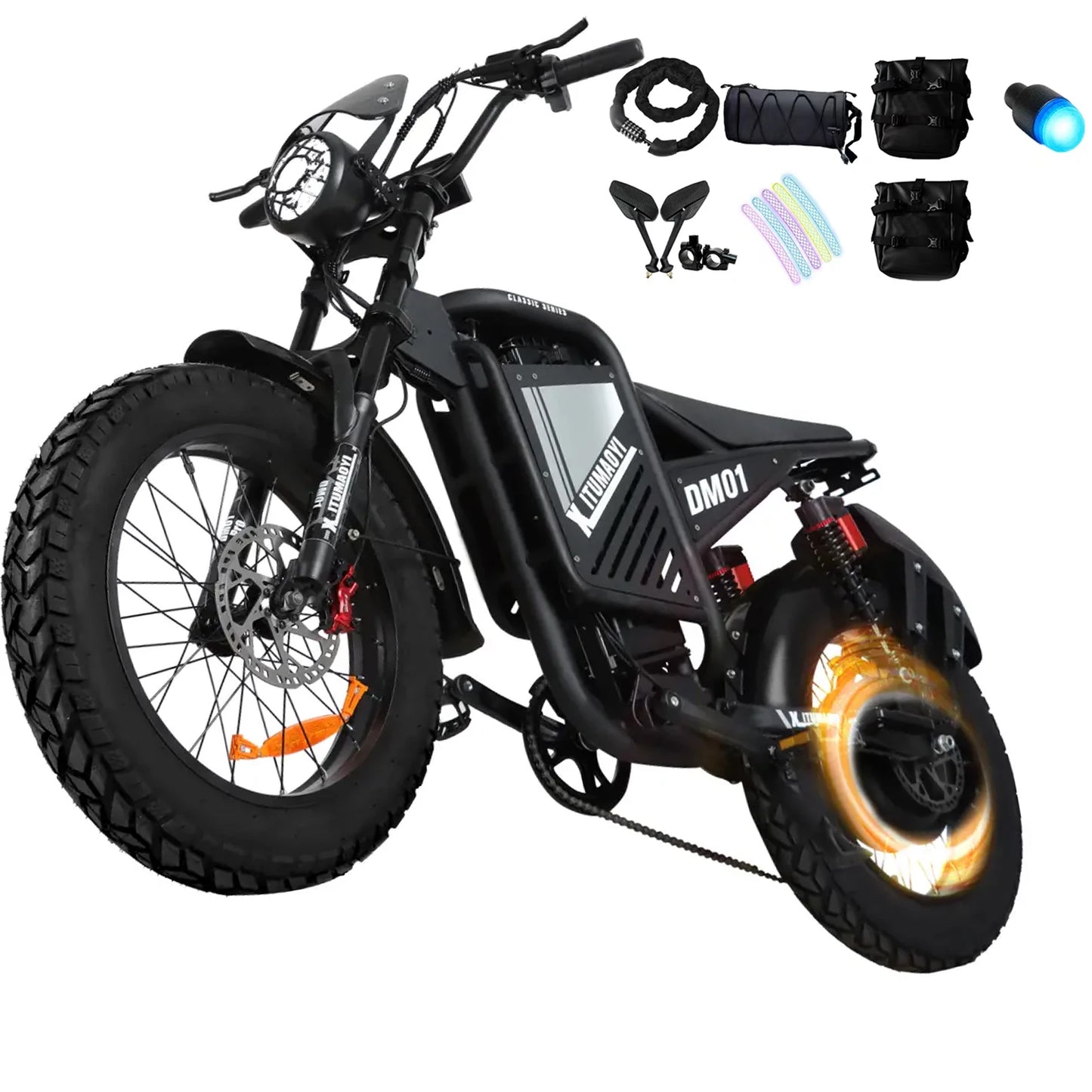 Baolujie DM01 Electric Bicycle 60V 30Ah Battery 42 MPH