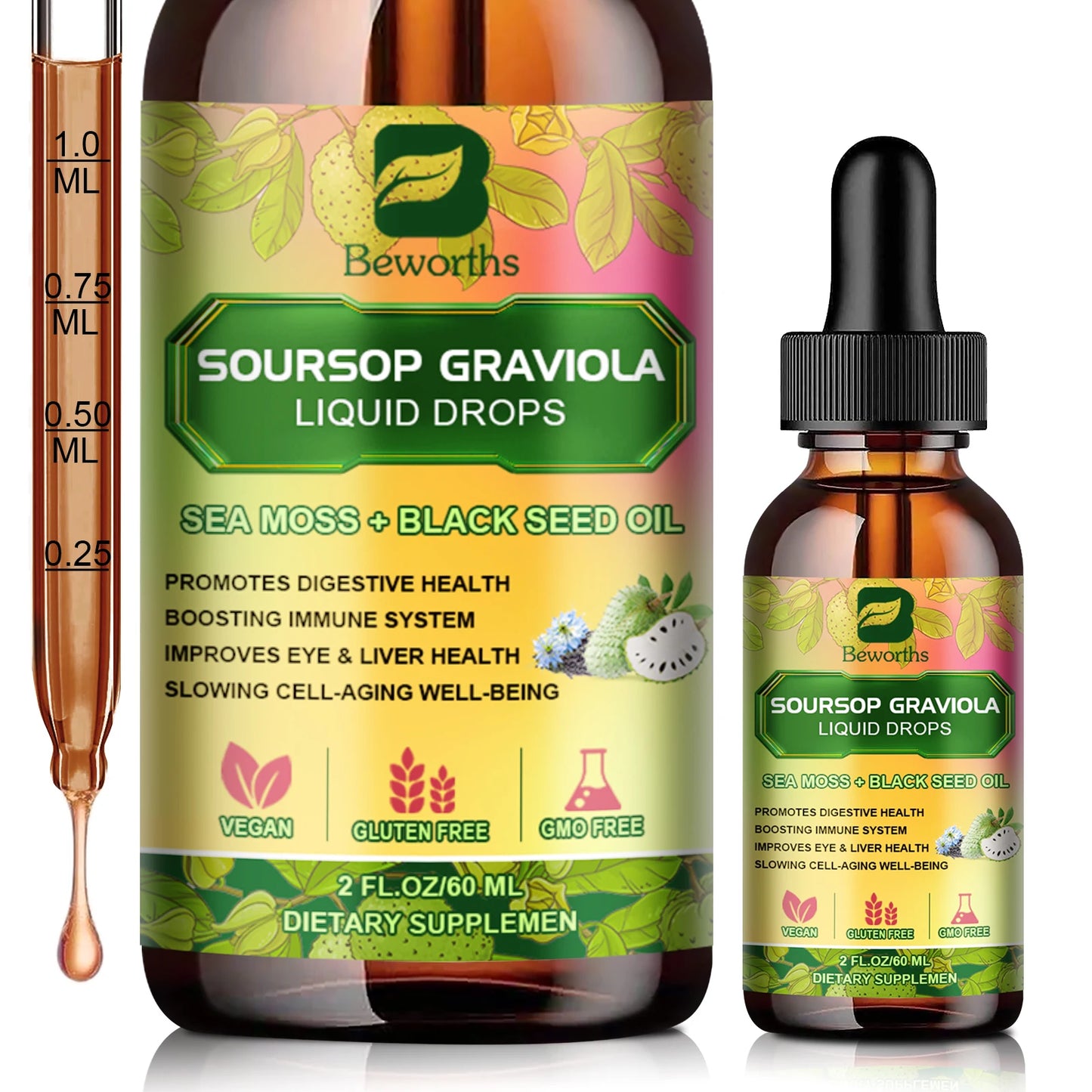 Beworths Graviola Soursop Extract Drops For Immunity And Kidney Support