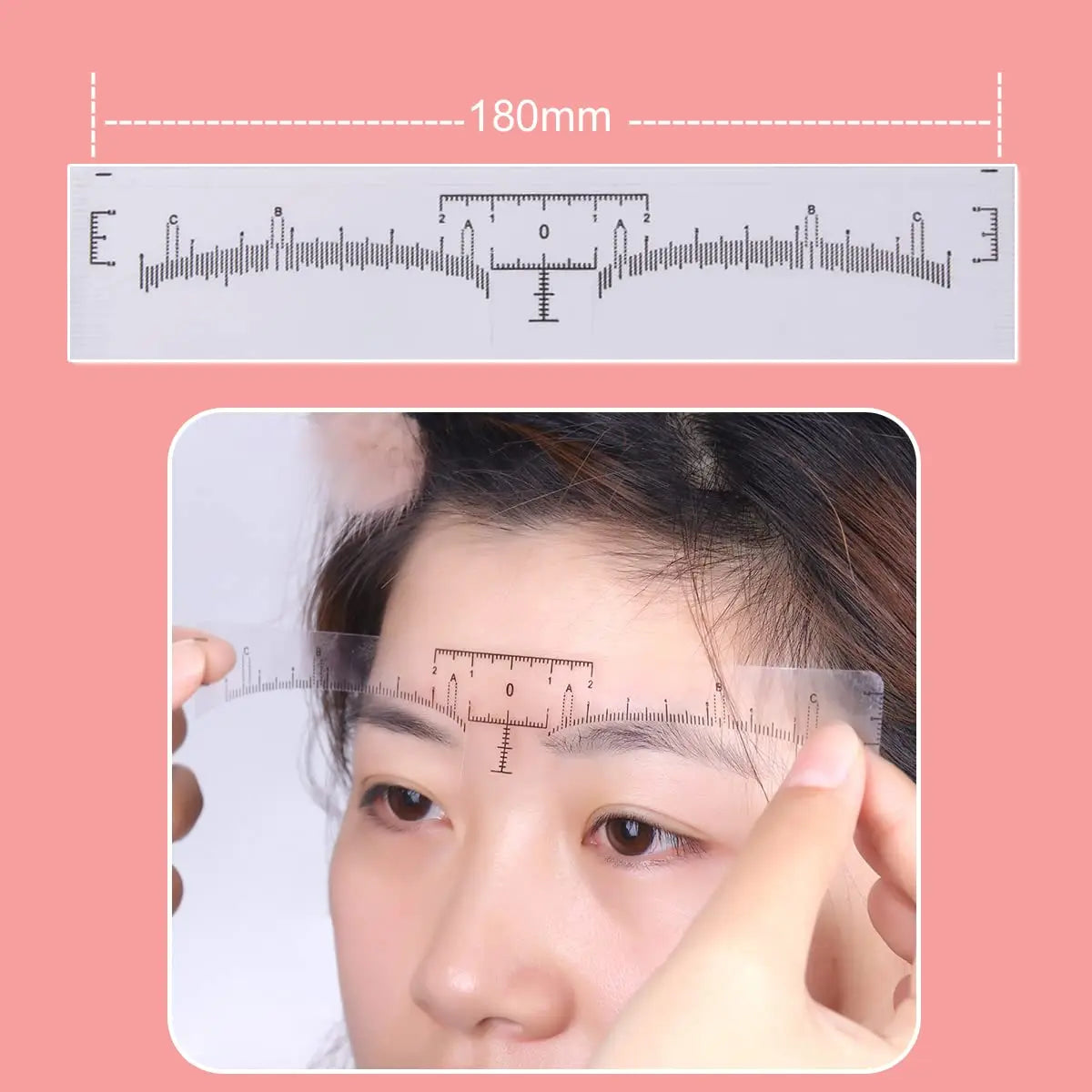 Disposable Eyebrow Ruler Sticker For Symmetrical Brows 100 Pack