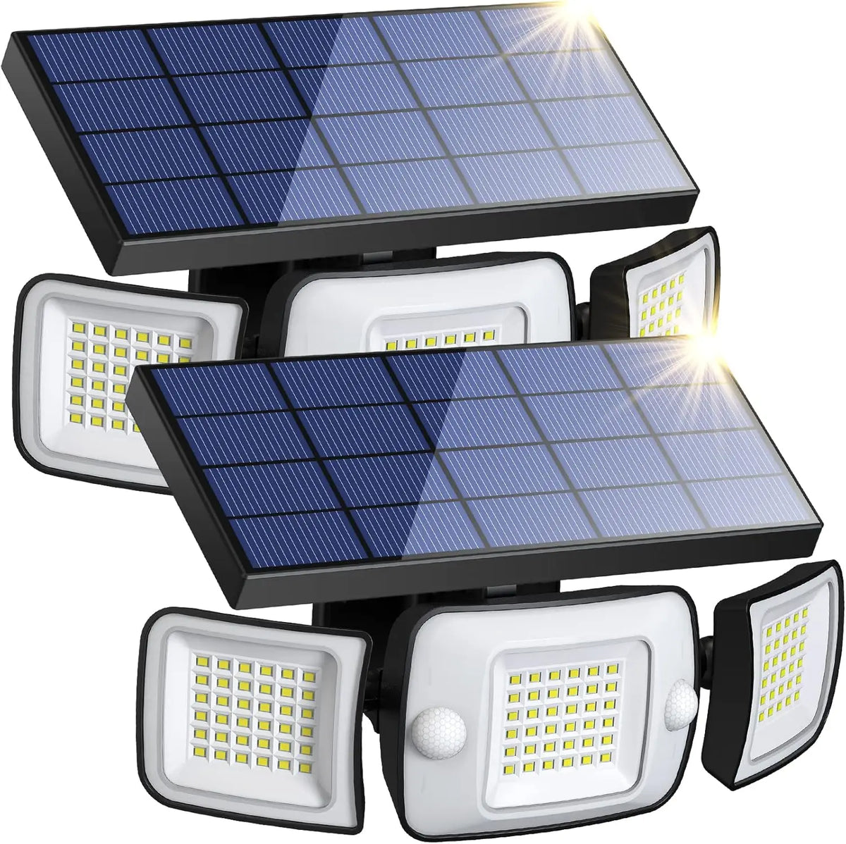 Intelamp Outdoor Solar LED Flood Light With Dual Motion Sensors