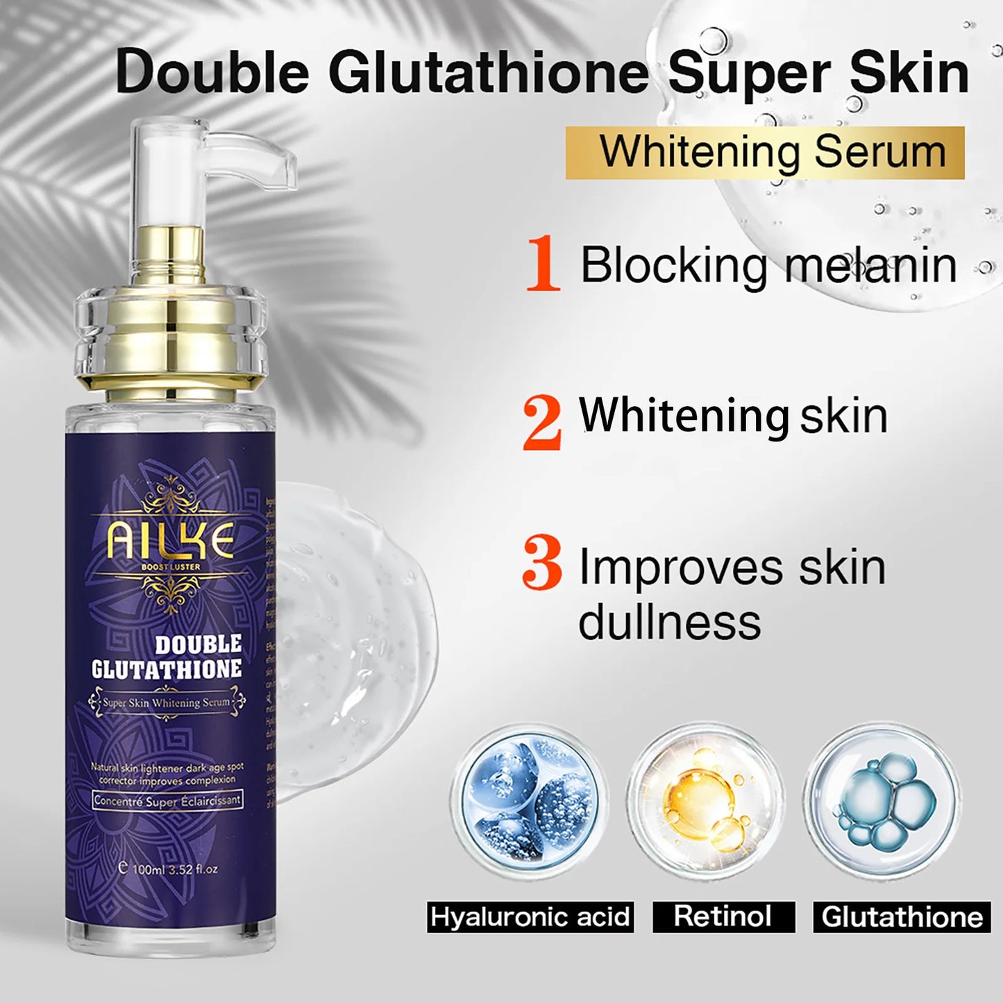 AILKE Glutathione Whitening Skin Care Set For Women Dark Spot Reduction