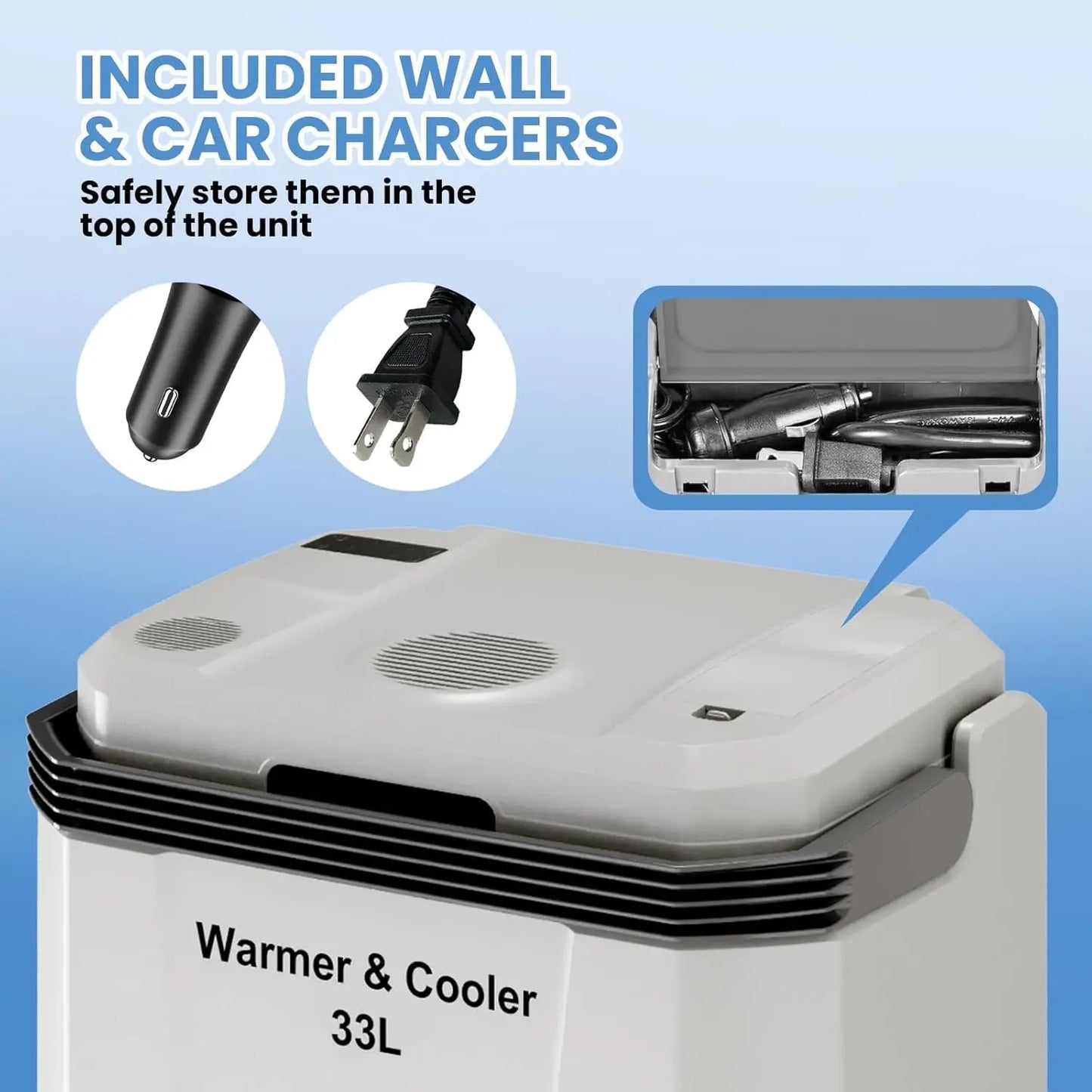 Electric Cooler And Warmer Portable Car Refrigerator For Travel