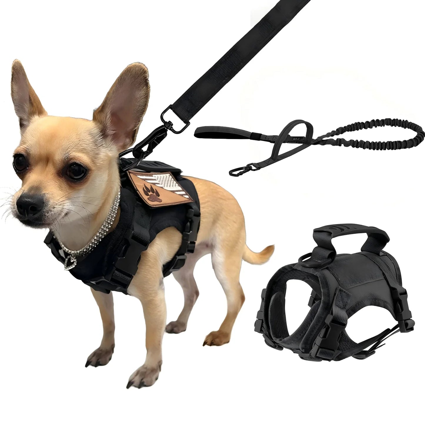 Adjustable Nylon Puppy Harness And Leash Set With Breakaway Buckle For Training