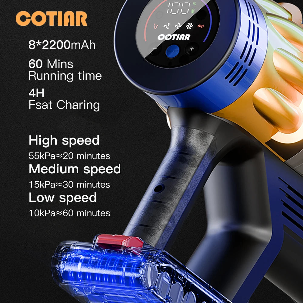 COTIAR V22 Cordless Vacuum Cleaner 650W 55000Pa Handheld