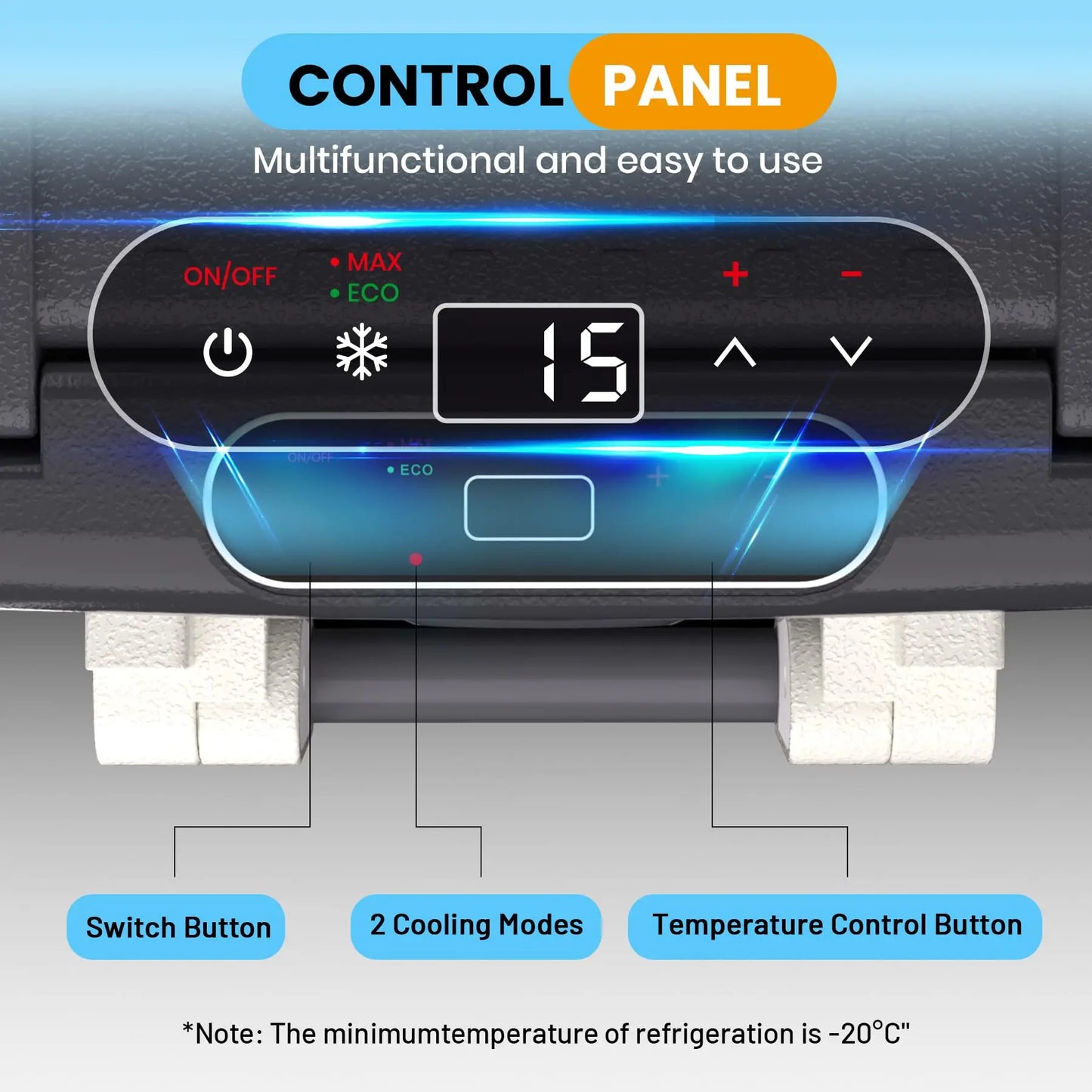 HiMISS 12V Car Refrigerator Portable Fridge Freezer