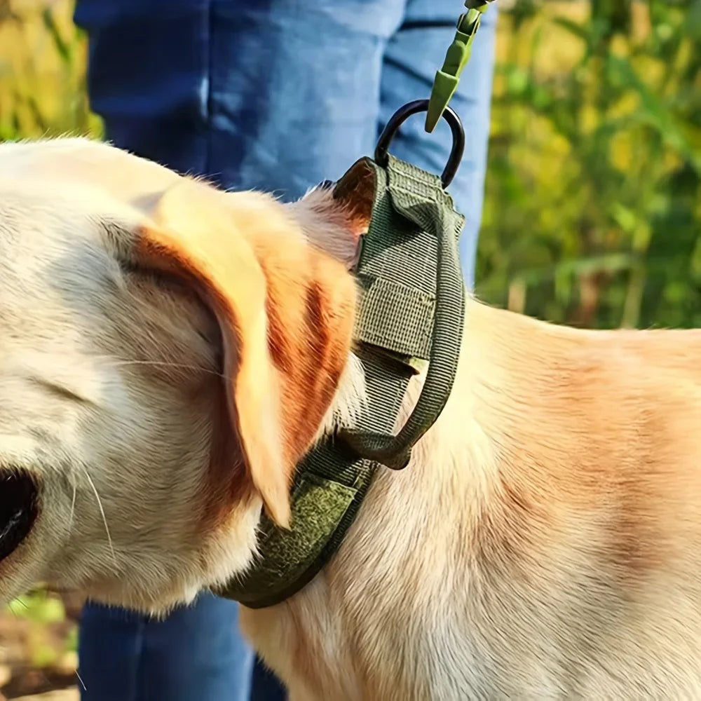 Adjustable Nylon Tactical Dog Harness And Collar Combo For All Sizes