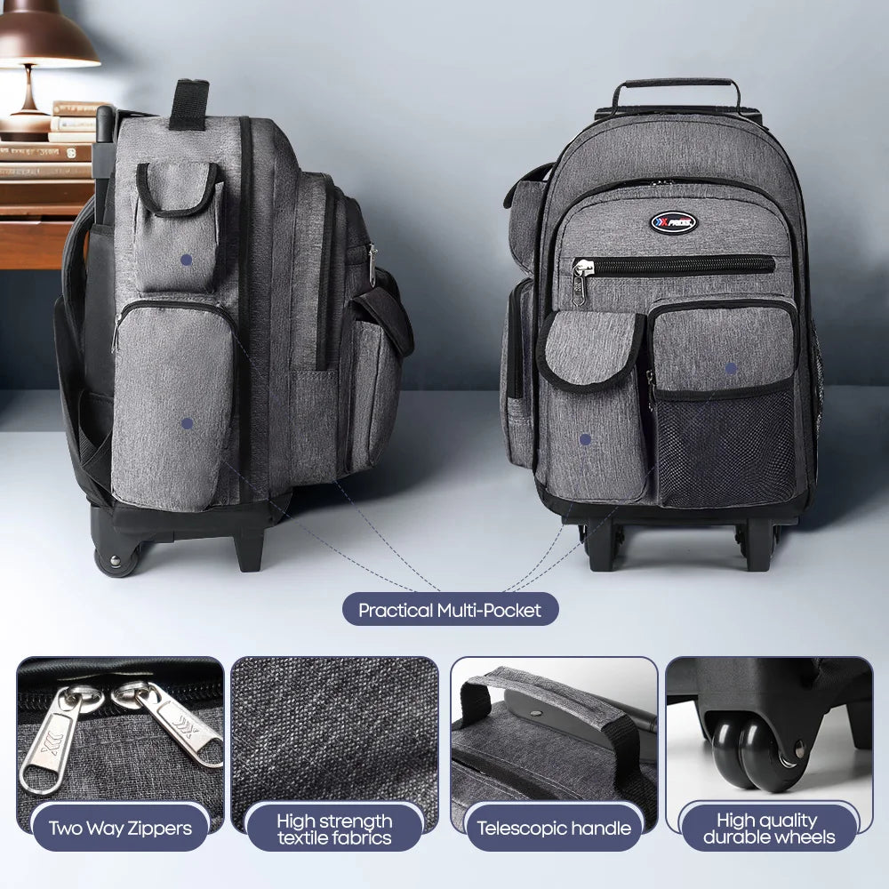 New York XPress Wheeled Travel Backpack Carry-On Luggage