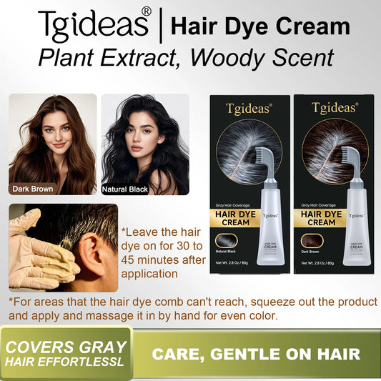 Tgideas Hair Dye Comb and Cream For Complete Coverage