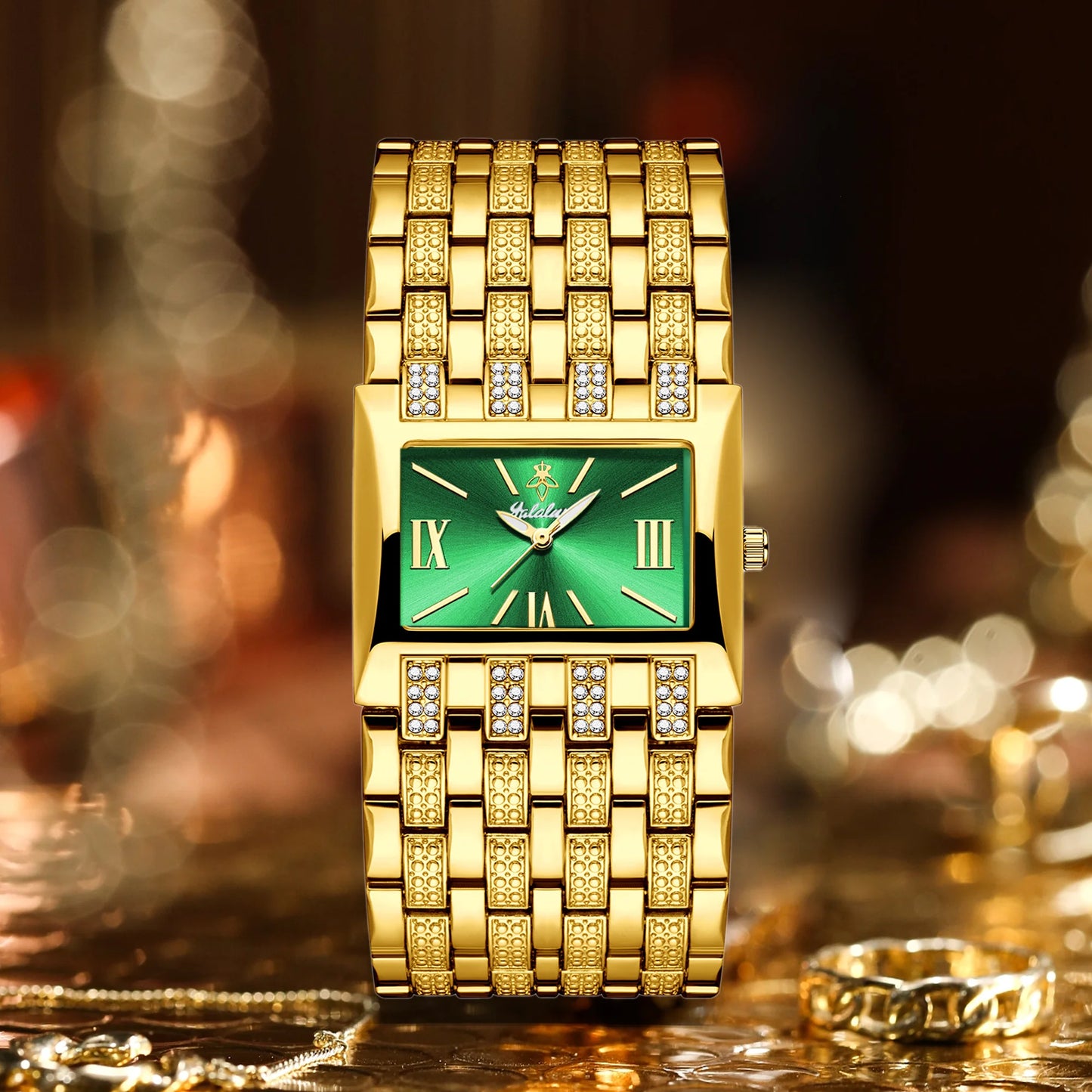 YaLaLuSi Plated Quartz Womens Watch Luxury Style Gift Box