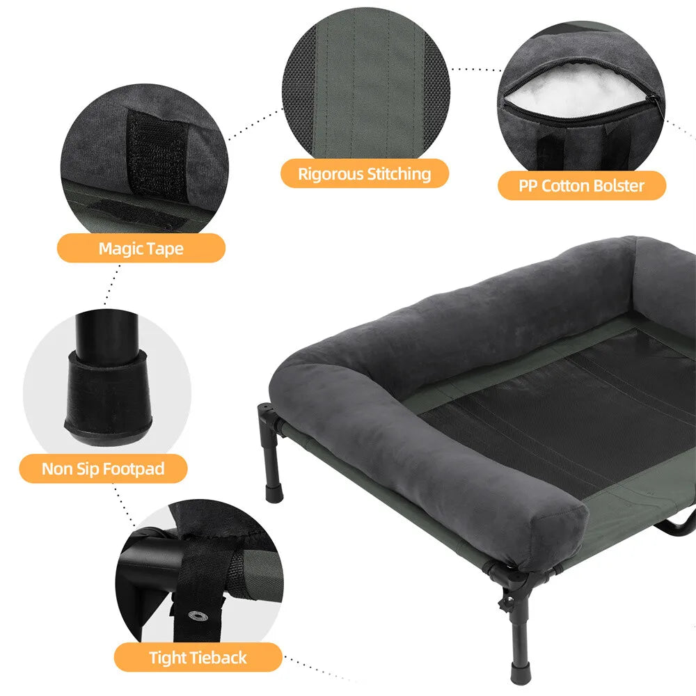 Borwart Raised Dog Bed With Cooling Breathable Outdoor Cot