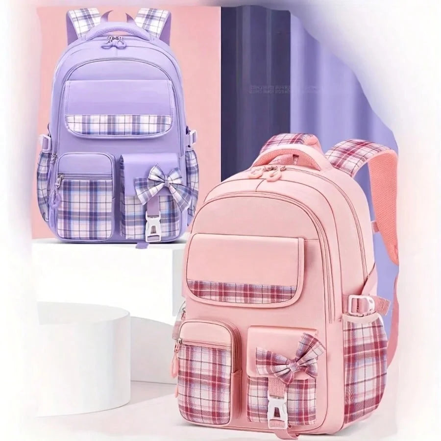 Lightweight Student Backpack With Reflective Strips And Multiple Pockets