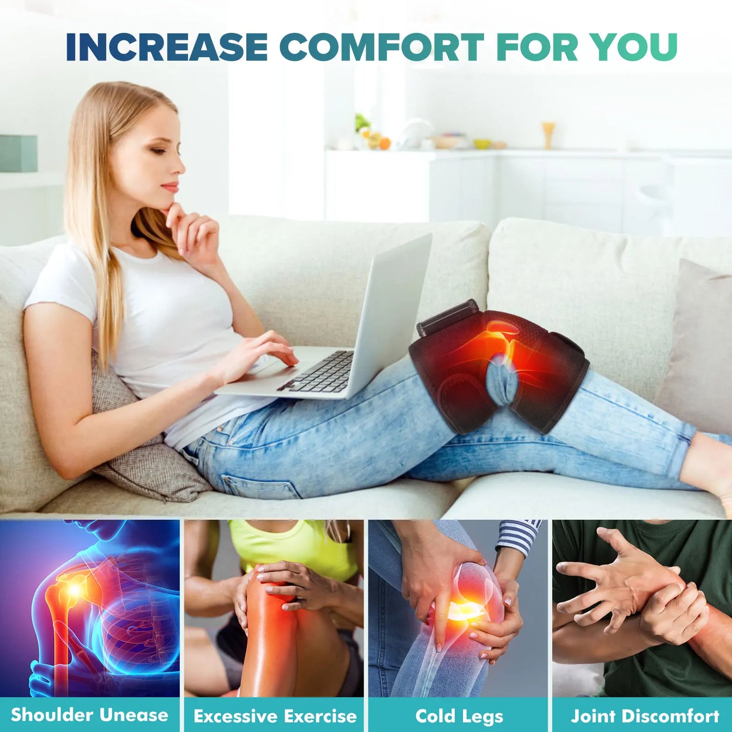 Intelligent Electric Heating Knee Protection Massage and Joint Device