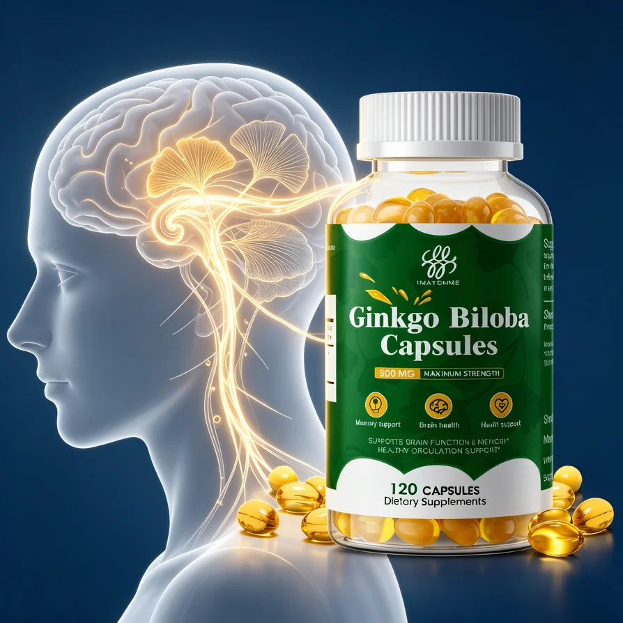 IMATCHME Ginkgo Biloba Extra Strength Brain Support Supplement