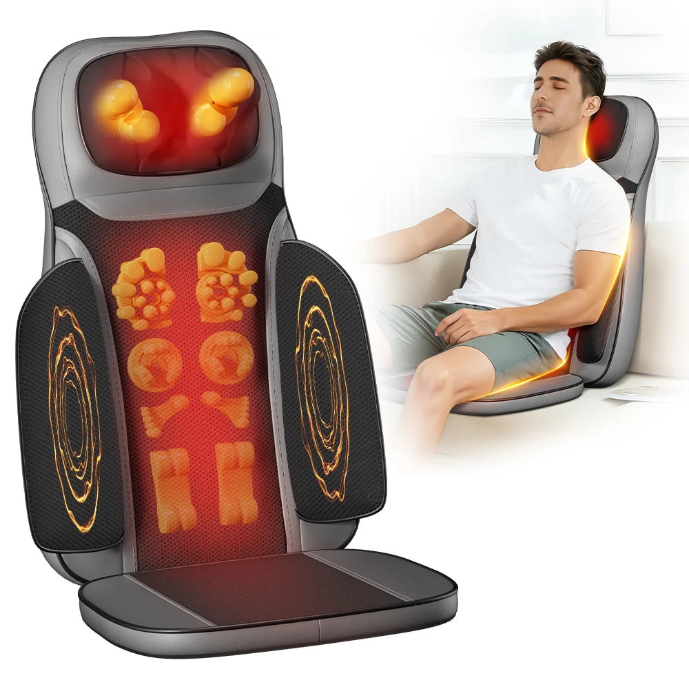 HIMOUTA Shiatsu Neck Back Massager With Heat For Office Chair