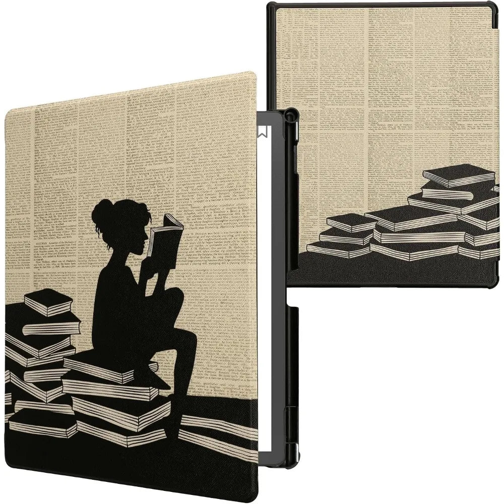 Kindle Scribe Ereader Cover With Girl And Books Design