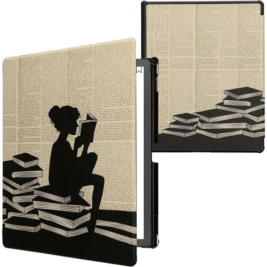 Kindle Scribe Ereader Cover With Girl And Books Design