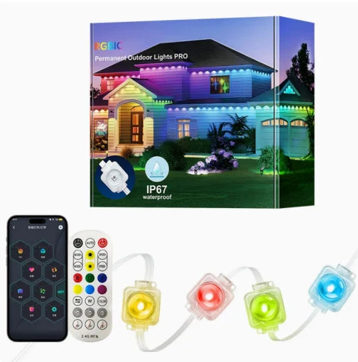 Smart Permanent Eaves Lights IP67 Waterproof LED String App Music