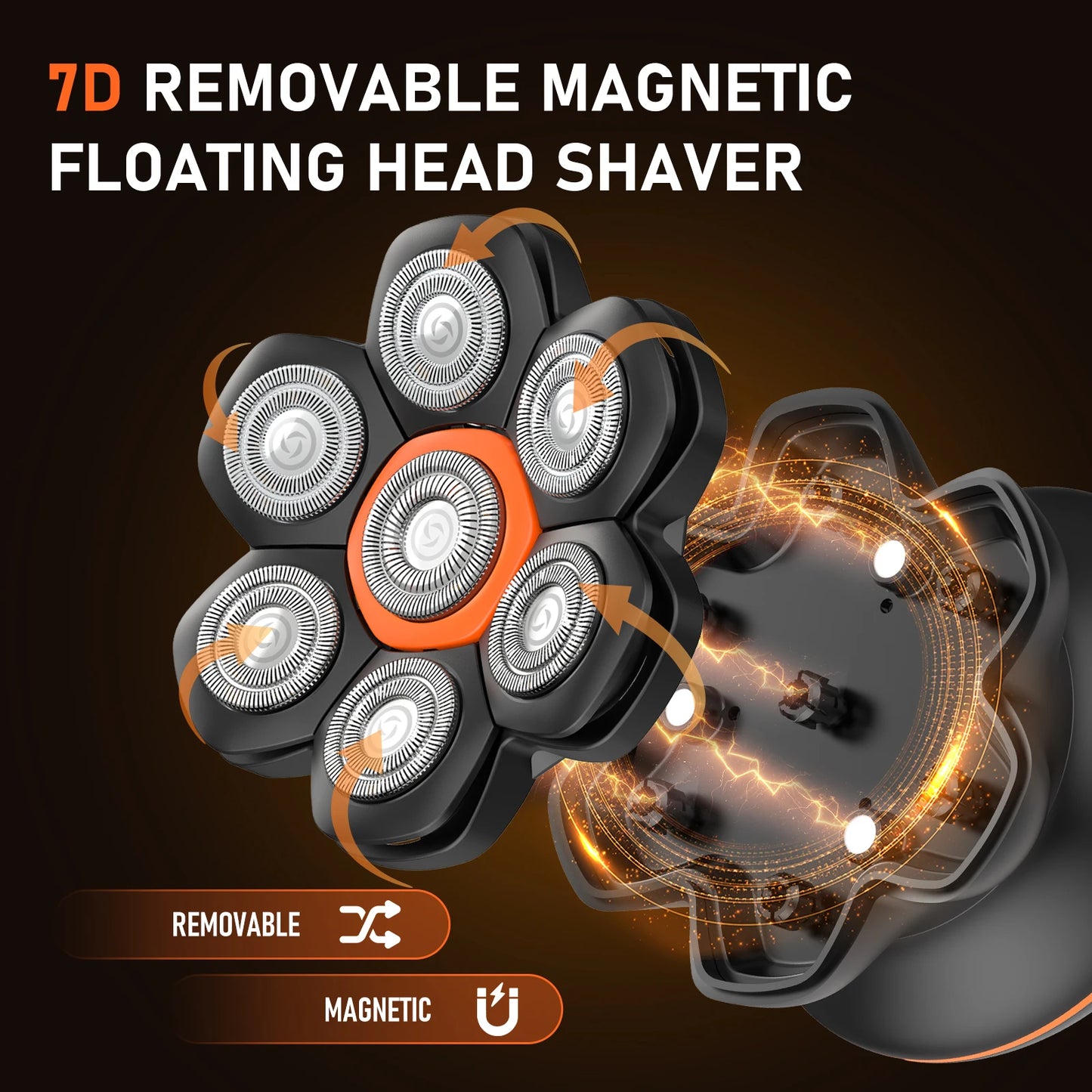 MAXGROOM 7D Electric Shaver For Men Wet Dry USB Rechargeable