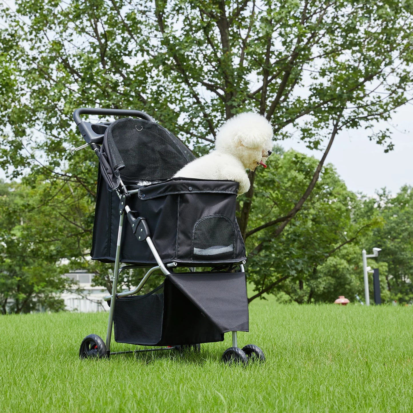 JHK Foldable 3-Wheel Pet Stroller For Small Dogs And Cats