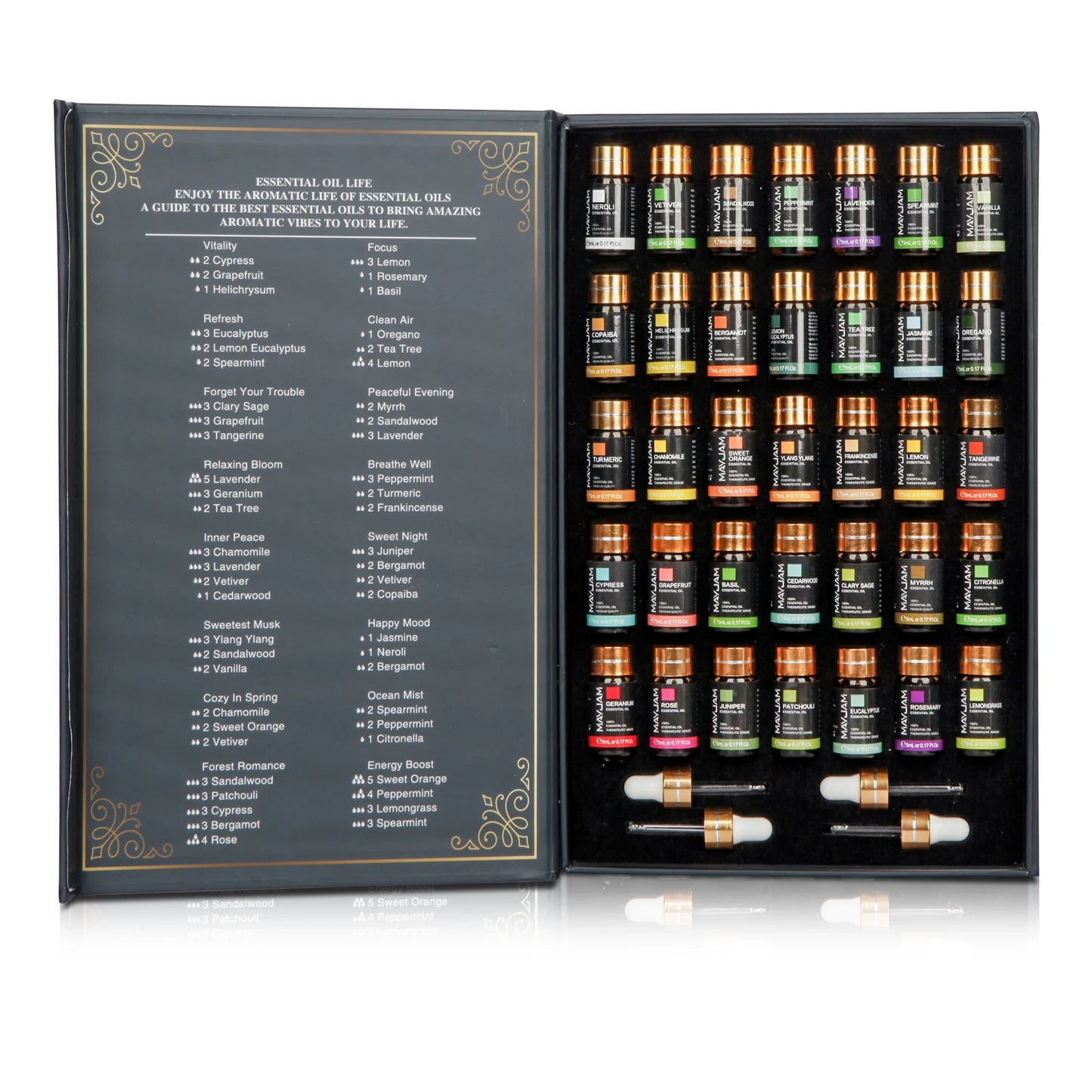 MAYJAM 35 Bottles Essential Oils Set for Humidifier Lavender Eucalyptus
