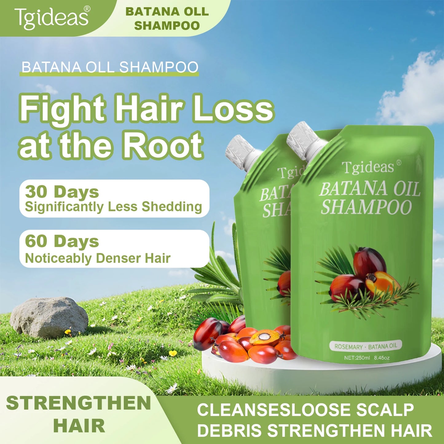Rosemary Batana Oil Shampoo For Hair Growth And Strength
