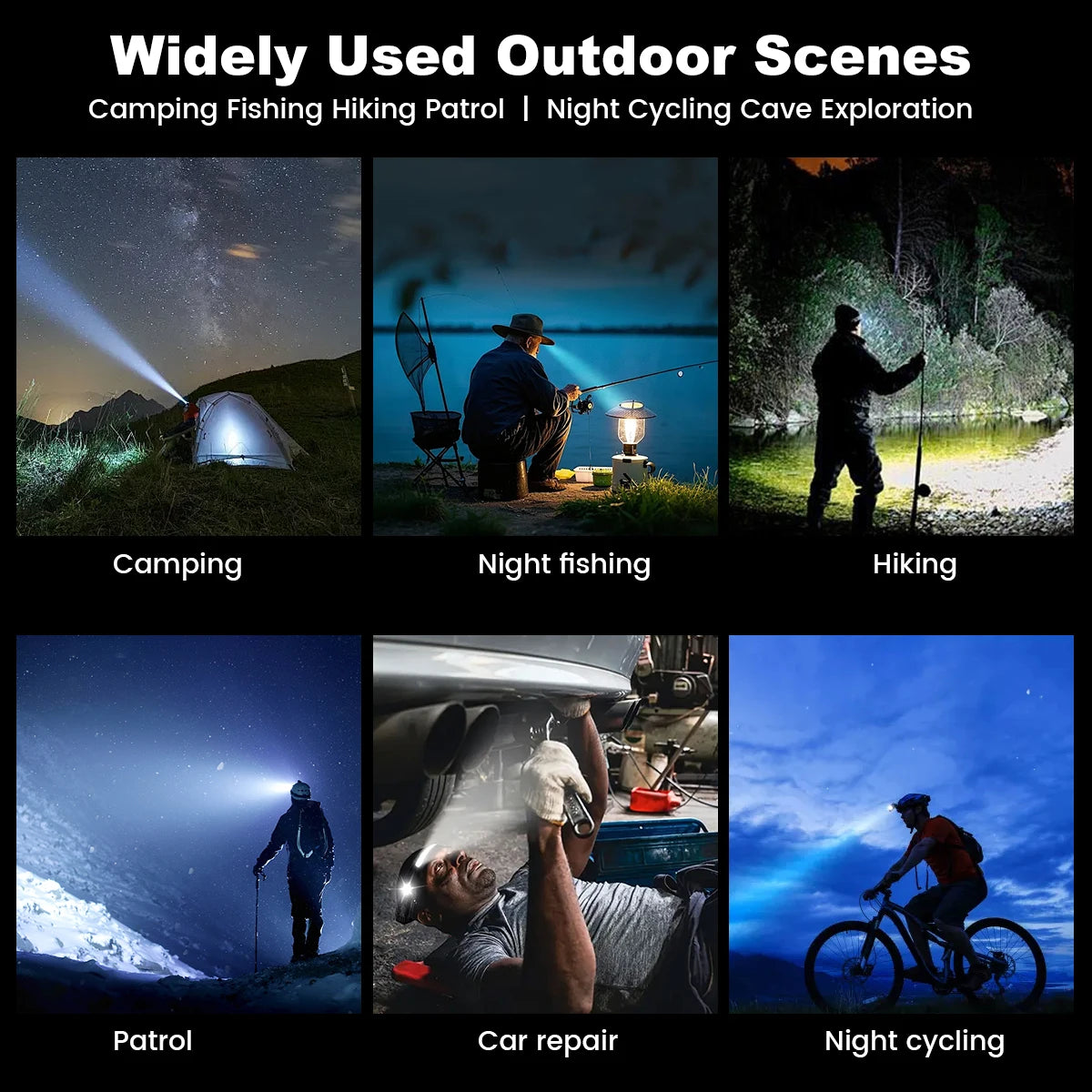VASTFIRE USB Rechargeable COB LED Headlamp Induction Outdoor