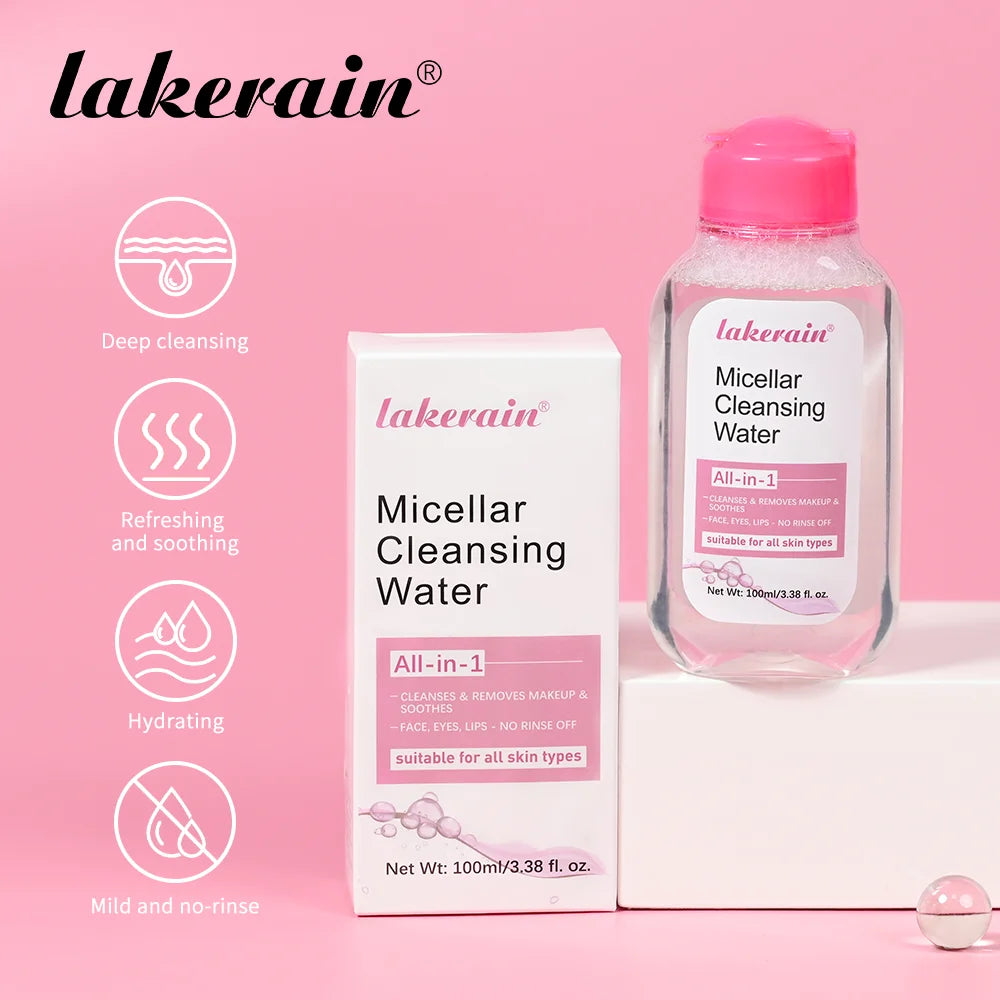 Lakerain Micellar Cleansing Water Makeup Remover For All Skin Types