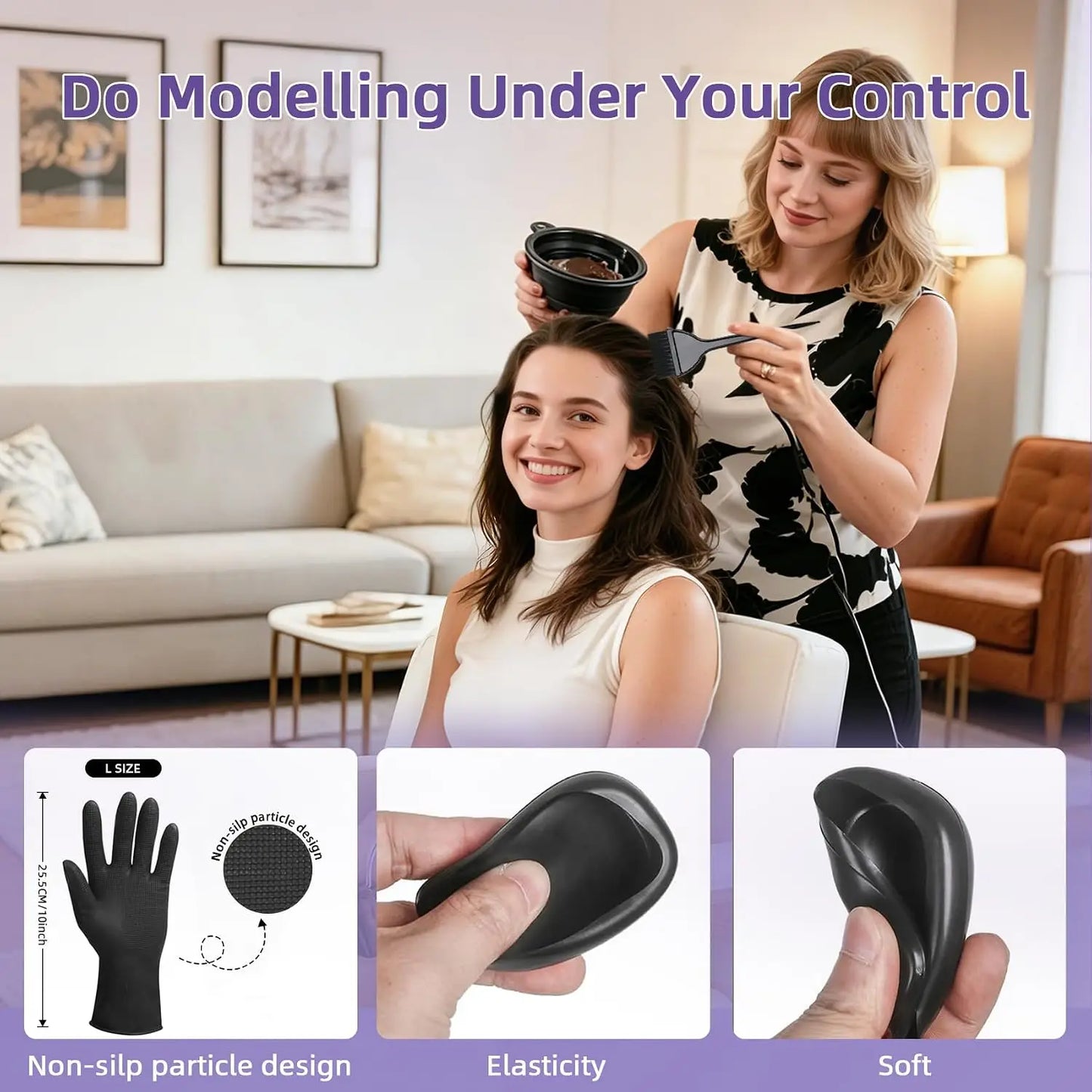 14 Piece Hair Coloring Kit With Brush Bowl Clips Gloves