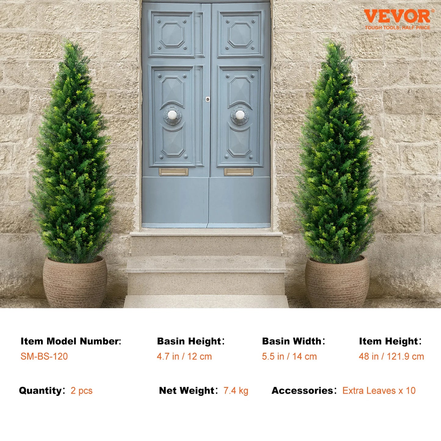 SucceBuy Artificial Cedar Topiary Evergreen Tree For Home Decor
