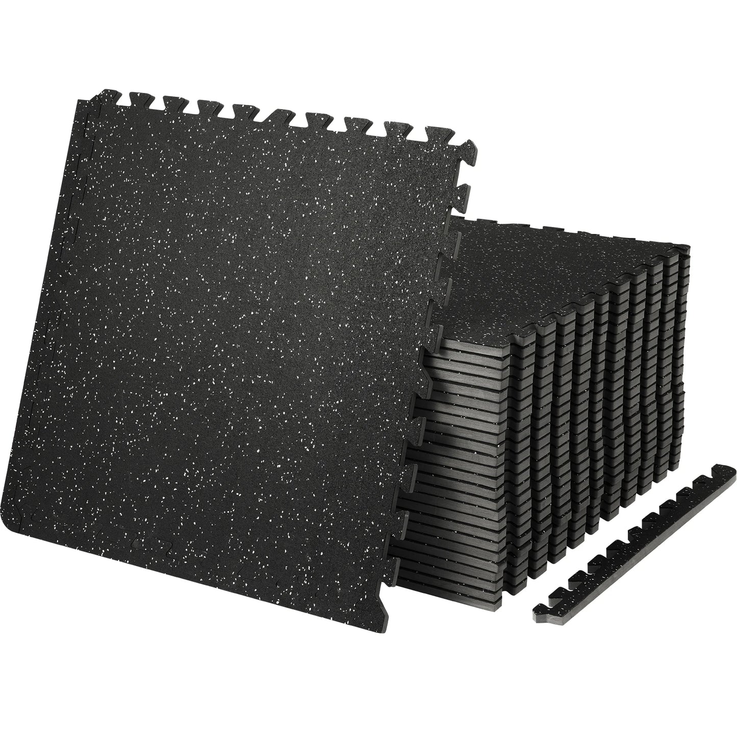 SucceBuy Interlocking Gym Floor Mats EVA Rubber Top Waterproof