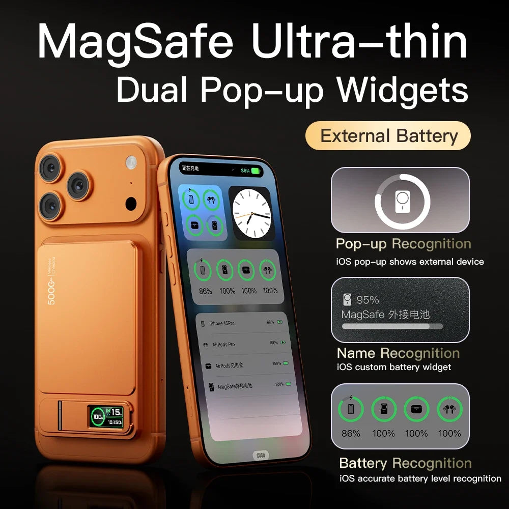 MagSafe 10000mAh Slim Power Bank With 20W Wireless Fast Charging